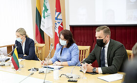 Lietuvos valstiečių ir žaliųjų sąjungos posėdis su Agne Bilotaite ir Gabrieliumi Landsbergiu