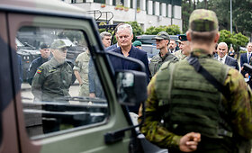 Gitanas Nausėda lankėsi VSAT Vilniaus rinktinėje