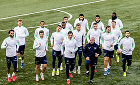 &Scaron;veicarijos futbolo rinktinės treniruotė