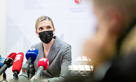 Agnės Bilotaitės spaudos konferenciją dėl penkių Vidaus reikalų ministerijai pavaldžių įstaigų