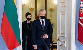 Spaudos konferencija po Valstybės gynimo tarybos posėdžio prezidentūroje