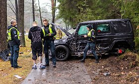 Mercedes-Benz avarija Nemenčinės plente