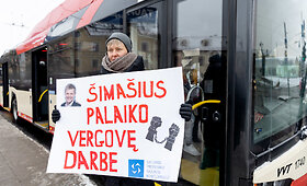 Streikuojančių vairuotojų palaikymo akcija