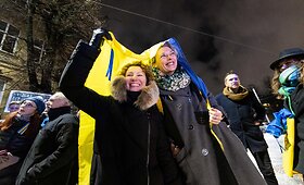 Ukrainos palaikymo mitingas prie Vokietijos ambasados