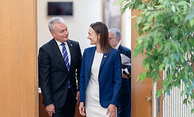 Gitanas Nausėda susitiko su Seimo valdybos nariais