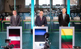 Trijų Baltijos &scaron;alių prezidentų spaudos konferencija
