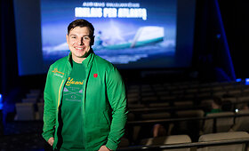Filmo &bdquo;Irklais per Atlantą&ldquo; spaudos konferencija