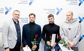 Sportininkų ir trenerių pagerbimas Nacionalinėje sporto agentūroje
