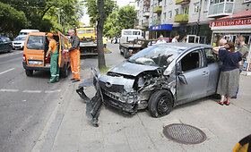 &bdquo;Audi&ldquo; ir &bdquo;Toyota&ldquo; avarija Antakalnio gatvėje