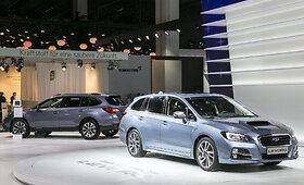 &bdquo;Subaru&ldquo; stendas Frankfurto automobilių parodoje