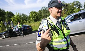 Rytinis kelių policijos reidas Trakuose