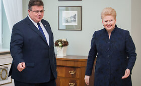 Dalia Grybauskaitė susitiko su kandidatu į užsienio reikalų ministrus Linu Antanu Linkevičiumi