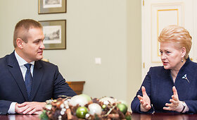 Dalia Grybauskaitė susitiko su kandidatu į vidaus reikalų ministrus Eimučiu Misiūnu