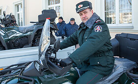 Naujų keturračių perdavimo pasieniečių padaliniams ceremonija
