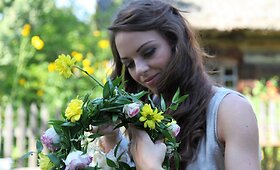 Evelina Anusauskaitė-Young mergvakarį &scaron;ventė pagal lietuvių liaudies tradicijas