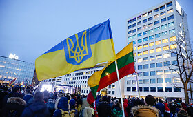 Vienybės ir solidarumo su Ukraina akcija Kaune