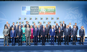 NATO lyderių pasitikimo ceremonija