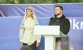 &bdquo;Keliu vėliavą už Ukrainą NATO&ldquo; maratono dalyvių pasitikimas Luki&scaron;kių aik&scaron;tėje