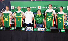 3x3 krep&scaron;inio rinktinės i&scaron;vykimo į Olimpines žaidynes spaudos konferencija