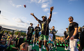 &bdquo;Žalgirio&ldquo; komandos susitikimas su sirgaliais laimėjus LKL finalą