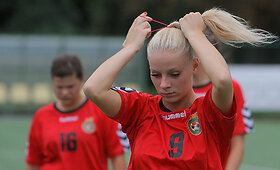Lietuvos moterų futbolo rinktinės treniruotė