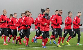 Lietuvos futbolo rinktinės treniruotė