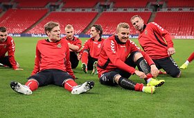 Lietuvos futbolo rinktinės treniruotė