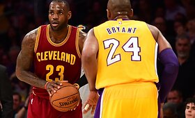 LeBronas Jamesas ir Kobe Bryantas &ndash; paskutinį kartą vienoje aik&scaron;tėje