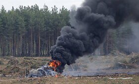 Rusijoje per aviacijos &scaron;ventę sudužus kariniam sraigtasparniui žuvo vienas žmogus
