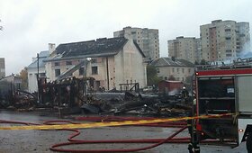 Gaisro Ukmergės gatvėje padariniai