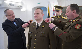 Auk&scaron;tesnio karininkų laipsnio suteikimo ceremonija
