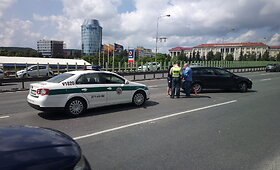 Avarija ant tilto Vilniuje
