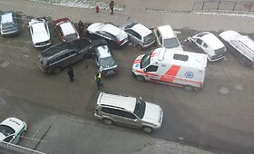 Pirmosios &scaron;lapdribos padariniai: Vilniuje susidūrė 6 automobiliai