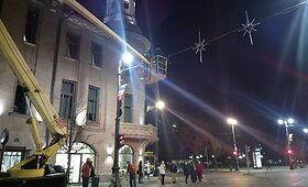 Vilniaus Gedimino prospektas puo&scaron;iamas &scaron;ventėms