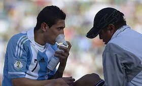 Bolivijos ir Argentinos futbolo mačas.