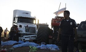 Visureigių-monstrų pasirodymo metu Meksikoje įvyko tragedija