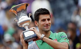 Romos teniso turnyro finale Novakas Džokovičius įveikė Rafaelį Nadalį