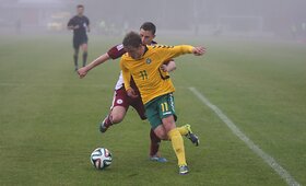 Lietuvos futbolo rinktinė nusileido Latvijai