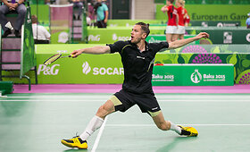 Kęstutis Navickas pradėjo kovas badmintono varžybose Europos žaidynėse