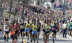 Bostono maratone dominavo Kenijos ir Etiopijos bėgikai