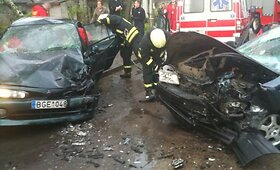 Dviejų automobilių kaktomu&scaron;a Klaipėdoje galerija