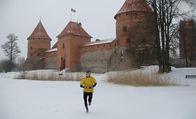 Trakų pusmaratoniui ruo&scaron;ėsi bėgdami Galvės ežeru