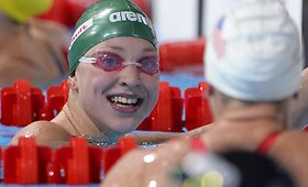 Rūta Meilutytė Barselonoje 100 metrų krūtine pasiekė naują Europos rekordą