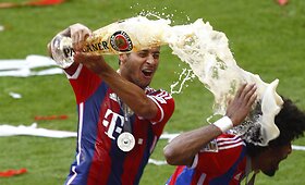 Miuncheno &bdquo;Bayern&ldquo; klubo žaidėjai ir treneriai  &scaron;venčia pergalę Bundeslygos čempionate