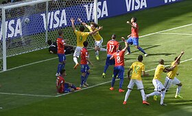 Brazilijos ir Čilės komandų mū&scaron;is a&scaron;tuntfinalyje