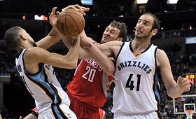 Donatas Motiejūnas mače su &bdquo;Memphis Grizzlies&ldquo;