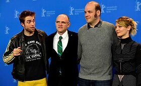 FIlmo &bdquo;Damsel&ldquo; spaudos konferencijoje