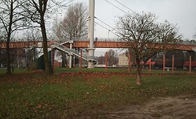 Pėsčiųjų tiltas vir&scaron; geležinkelio Klaipėdoje