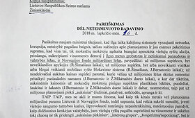 Prane&scaron;imas dėl neterminuoto badavimo