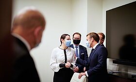 Sviatlana Cichanouskaja atvyko į susitikimą su Emmanueliu Macronu